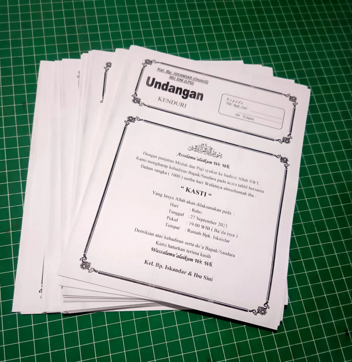 Undangan Kenduri